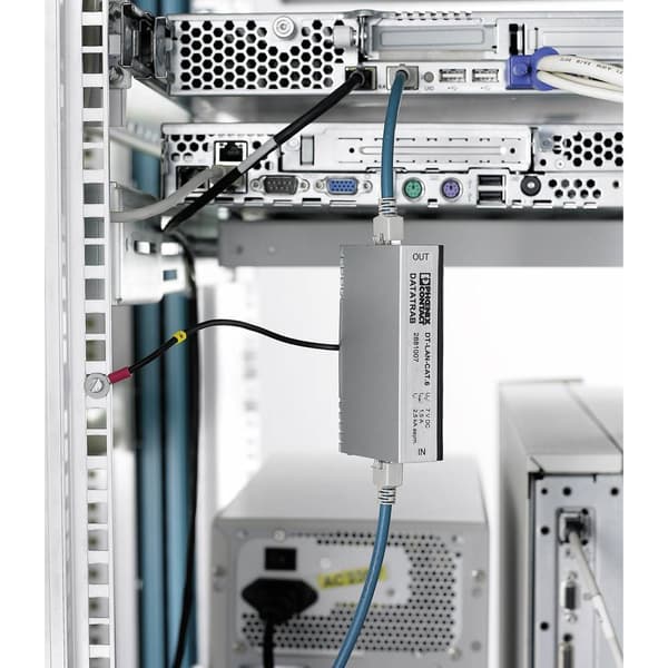 Phoenix Contact 2881007 DT-LAN-CAT.6+ Överspänningsskydds-adapter Överspänningsskydd för: Fördelningsskåp, Nätverk (RJ4