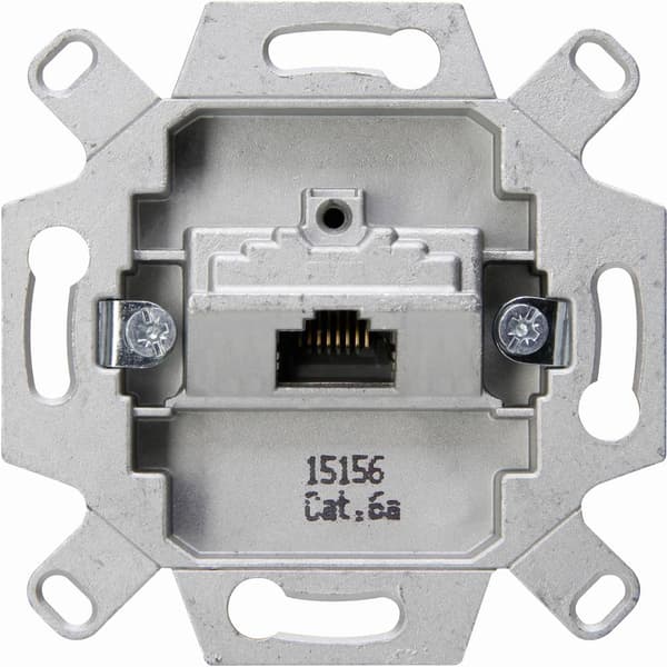 Kopp 1 st Insats Nätverksuttag, Modularuttag Aluminium 114401007 1 st
