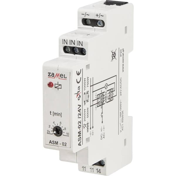 Zamel ASM-02/24V Trappautomat DIN-skena 24 V