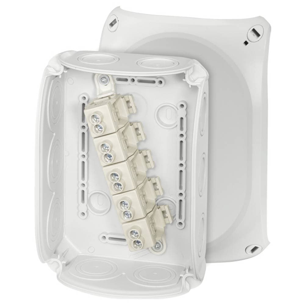 Hensel 62000010 Avgreningsbox (L x B x H) 77 x 180 x 130 mm Grå-vit (RAL 7035) IP66 (Front plåttätning)