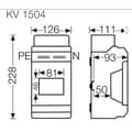 Miniatyrbild 3 av 3: Hensel 61000734 KV 1504 Normcentral Innehåll 1 st