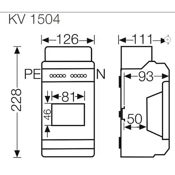 Hensel 61000734 KV 1504 Normcentral Innehåll 1 st