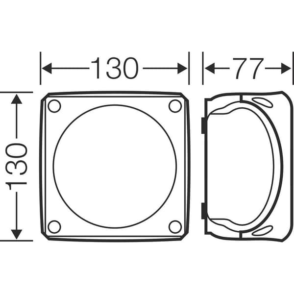 Hensel DK 0606 G Avgreningsbox (L x B x H) 77 x 130 x 130 mm Grå-vit (RAL 7035) IP66 1 st