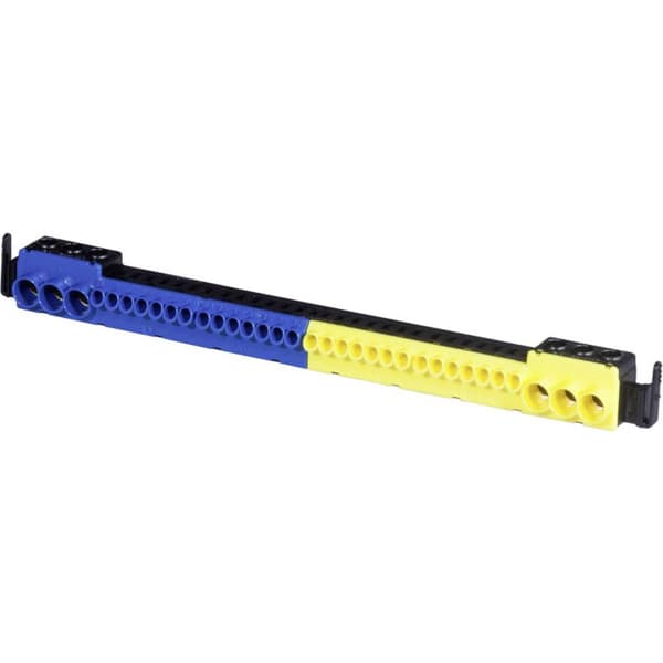 F-Tronic 9910010 Insticksklämma Blå, Gul Ledar-typ = N, PE