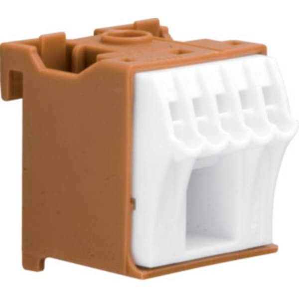 Hager KN06P Kopplingsplint Brun, Vit 6-polig 63 A 230 V