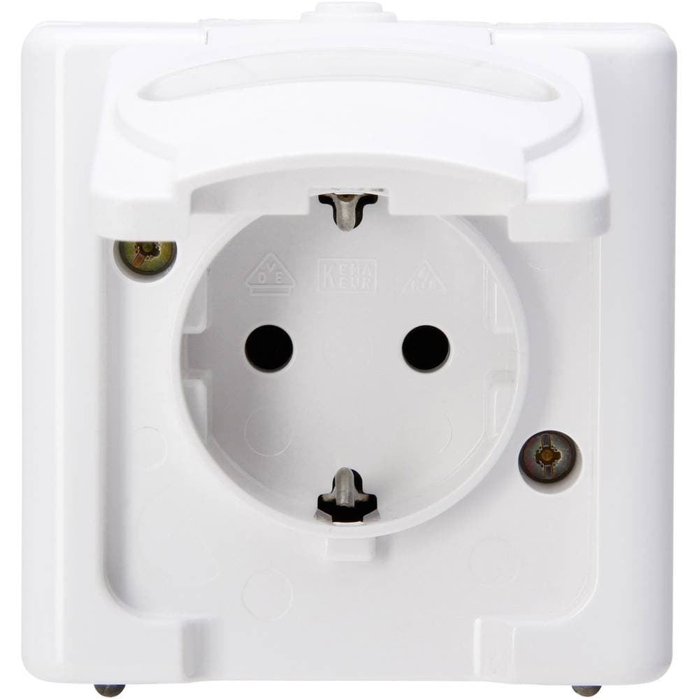Kopp Komplett Vägguttag lock BlueElectric Arktisvit 103302007