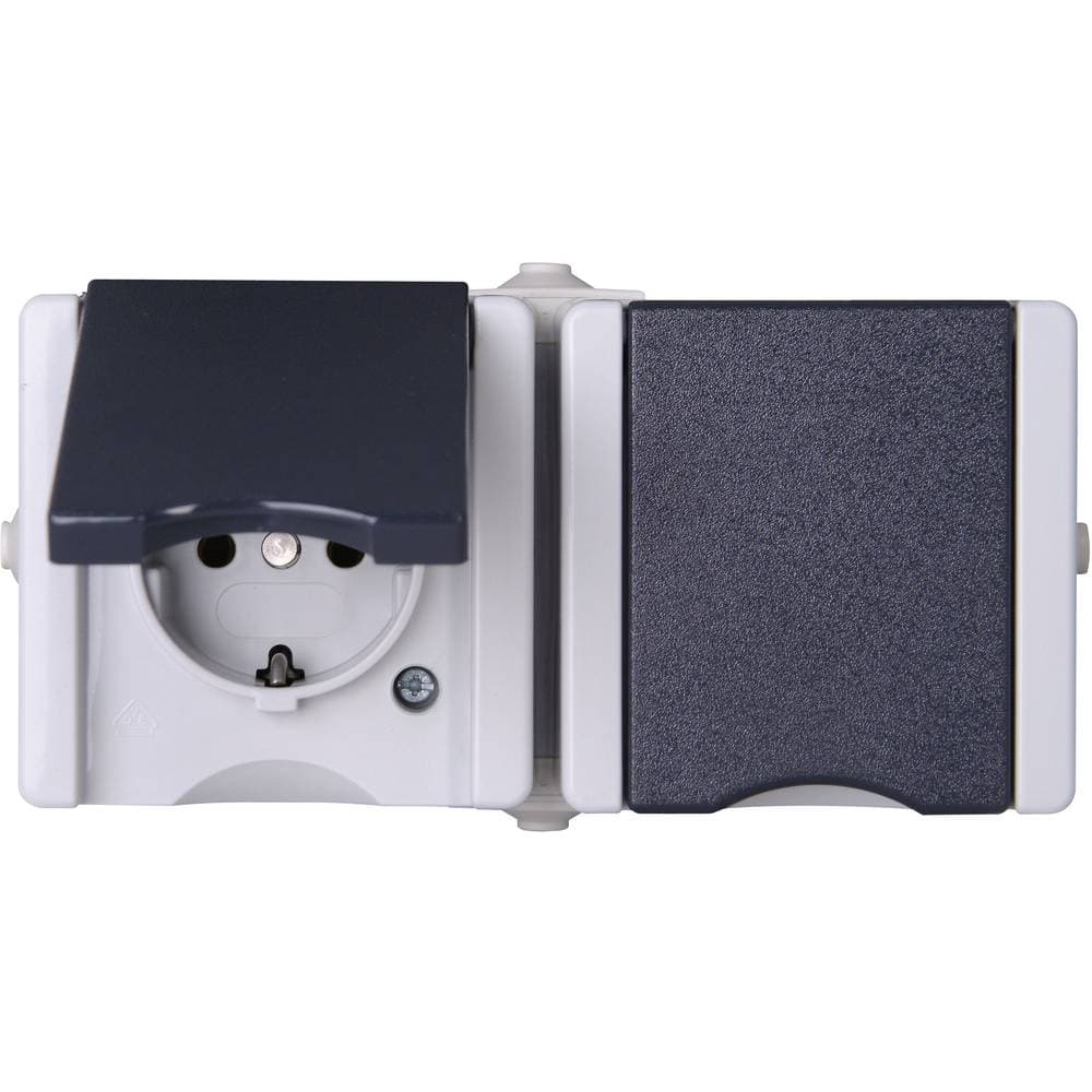 Kopp 2x Komplett Vägguttag lock PROAQA Grå 950656001