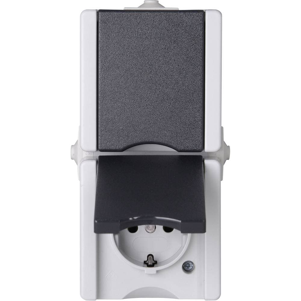 Kopp 2x Komplett Vägguttag lock PROAQA Grå 947555007