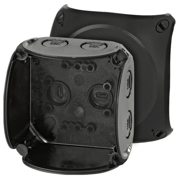 Hensel KF 0200 B Avgreningsbox (L x B x H) 62 x 93 x 93 mm Svart IP66, IP67, IP69 1 st
