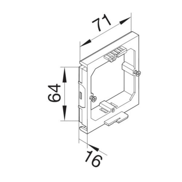 Hager G2870 Kabelkanal (L x B) 71 mm x 64 mm Svart 1 st