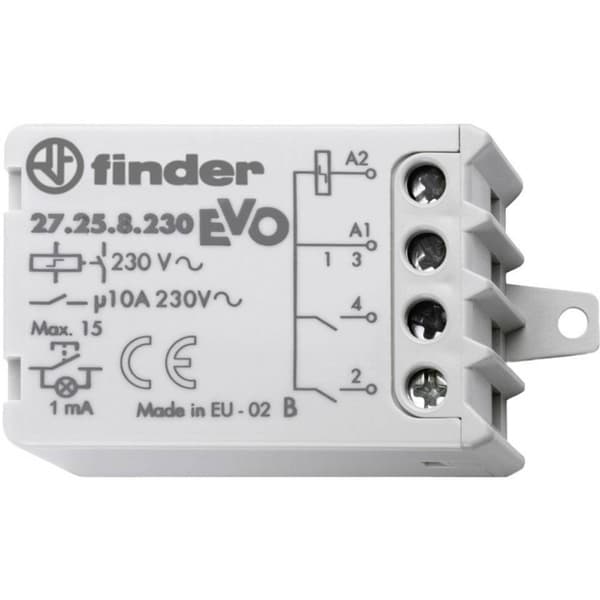Strömstötsrelä Dold montering Finder 27.25.8.230.0000 2 NO 230 V/AC 10 A 2300 VA 1 st