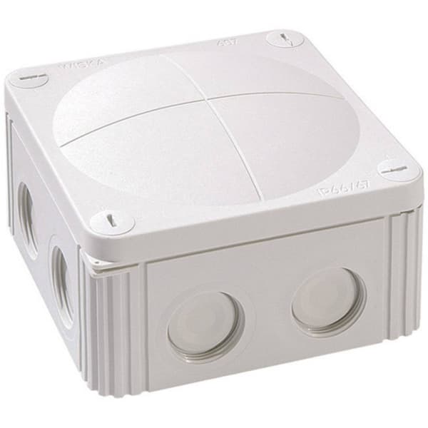 Wiska Combi 607/leer Avgreningsbox (L x B x H) 110 x 110 x 66 mm Grå-vit (RAL 7035) IP66/IP67 1 st