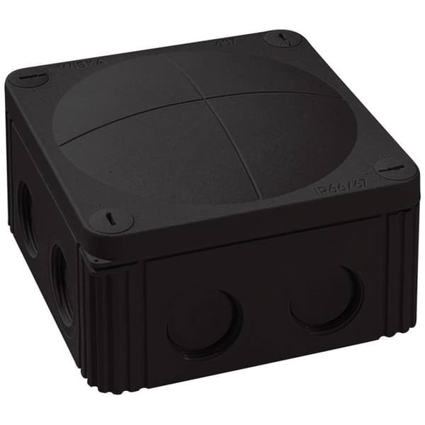 Wiska Combi 607/leer/S Avgreningsbox (L x B x H) 110 x 110 x 66 mm Svart IP66/IP67 1 st