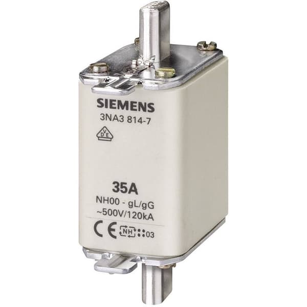 Siemens 3NA38227 NH säkring Säkringsstorlek = 00 63 A 500 V/AC, 250 V/AC 3 st