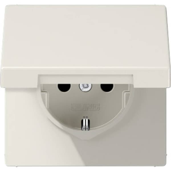 Jung Insats Vägguttag lock LS plus, LS design, LS 900 Vit LS1520KL 1 st