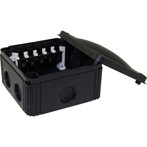 Wiska COMBI 607/5/S Avgreningsbox (L x B x H) 110 x 110 x 66 mm Svart (RAL 9005) IP66/IP67 1 st
