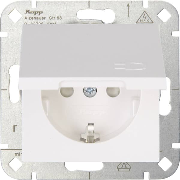 Kopp 1x Insats Vägguttag lock HK 07 Renvit 940129002 1 st