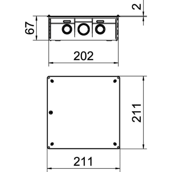 OBO Bettermann 2003130 Kopplingsdosa (L x B) 200 mm x 200 mm 1 st