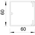 Miniatyrbild 2 av 2: OBO Bettermann 6191193 Kabelkanal (L x B x H) 2000 x 60 x 60 mm 1 st Renvit