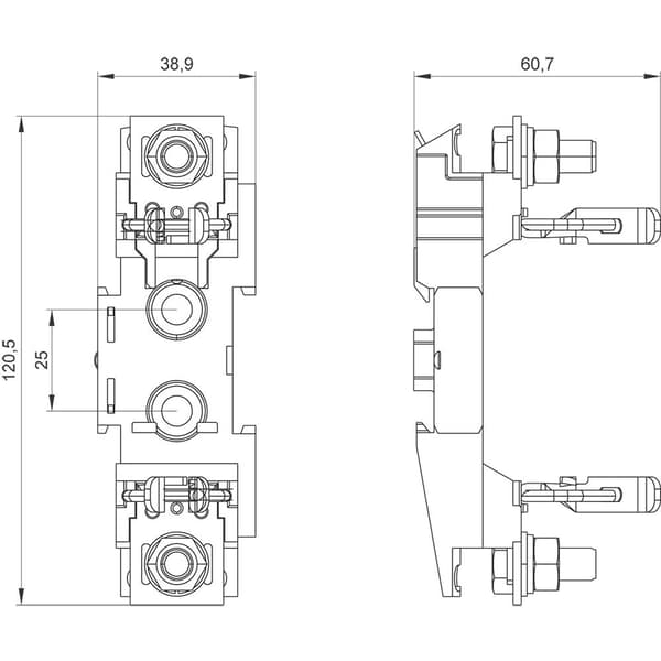 Siemens 3NH3051 Säkrings-underdel 160 A 690 V 1 st