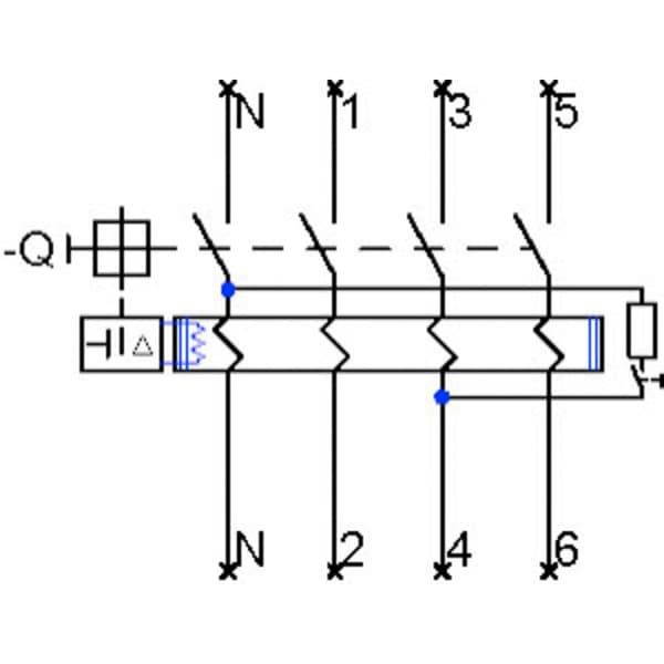 Siemens 5SV33466KL Jordfelsbrytare A 4-polig 63 A 0.03 A 400 V