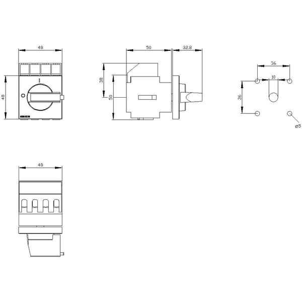 Lastseparationsbrytare Röd, Gul 3-polig 6 mm² 16 A 690 V/AC Siemens 3LD20220TK13