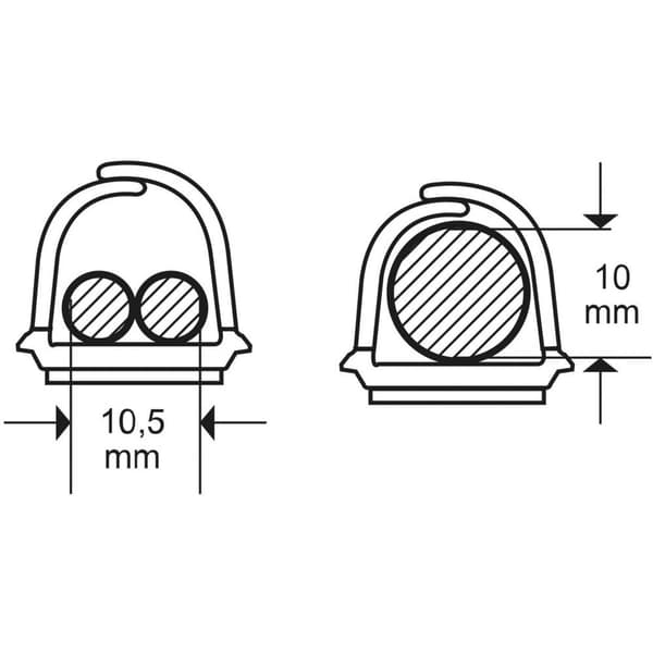 cablefix 160698 Kabelkanal (L x B x H) 10 x 10 x 1000 mm 1 set Beige