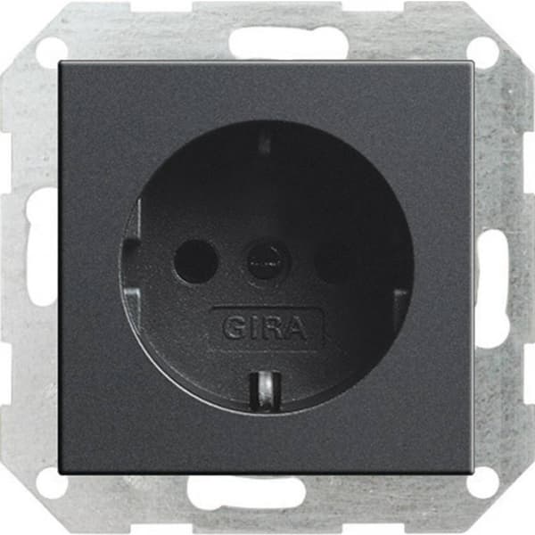 GIRA Insats Vägguttag System 55, Standard 55, E2, Event, Event Clear, Event opak, Esprit, ClassiX Antracit 018828 1 st Antracit