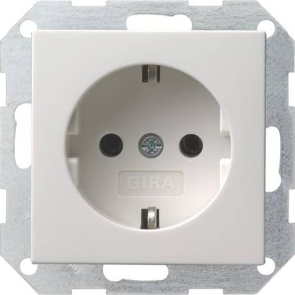 GIRA Insats Vägguttag System 55, Standard 55, E2, Event, Event Clear, Event opak, Esprit, ClassiX Renvit, Matt 018827 1