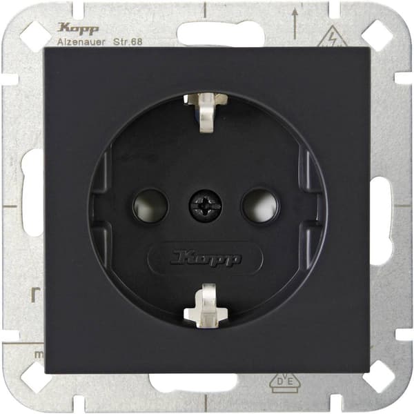 Kopp 1x Insats Vägguttag HK 07 Antracit 940015008 1 st