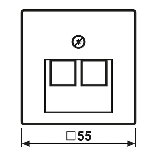Jung Vippa/centrumplatta Modularuttag A 500, AS 500 Alpinvit A569-2BFPLUAWW 1 st