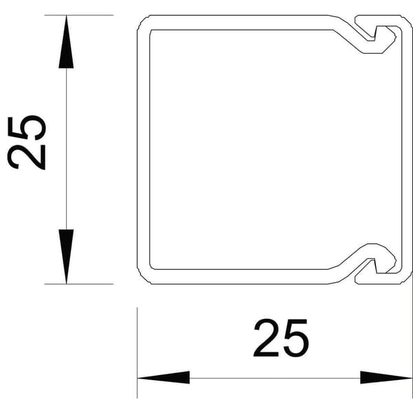 OBO Bettermann 6191053 Kabelkanal (L x B x H) 2000 x 25 x 25 mm 1 st Renvit