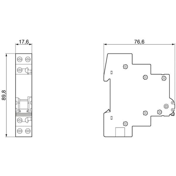 Brytare Grå 1-polig 6 mm² 20 A 1 NO Siemens 5TE8111