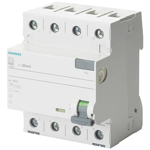 Siemens 5SV33426KK01 Jordfelsbrytare 4-polig 25 A 0.03 A 400 V