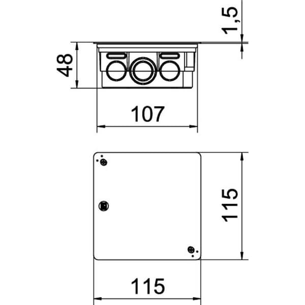 OBO Bettermann 2003118 Kopplingsdosa (L x B) 100 mm x 100 mm 1 st