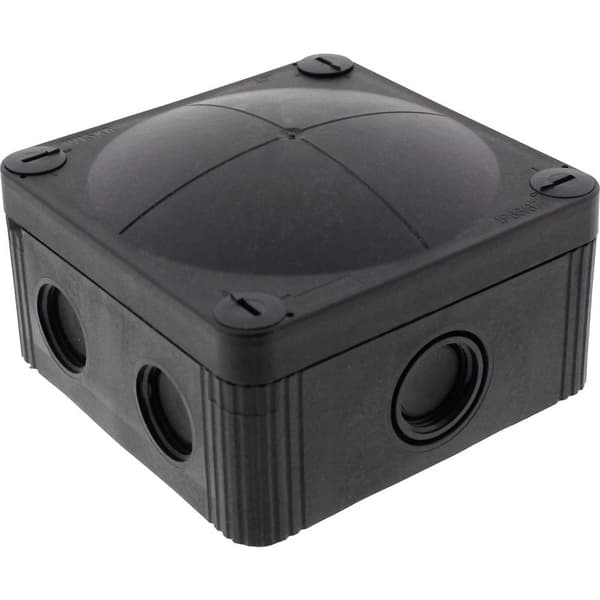 Wiska COMBI 407/5/S Avgreningsbox (L x B x H) 95 x 95 x 60 mm Svart (RAL 9005) IP66/IP67 1 st