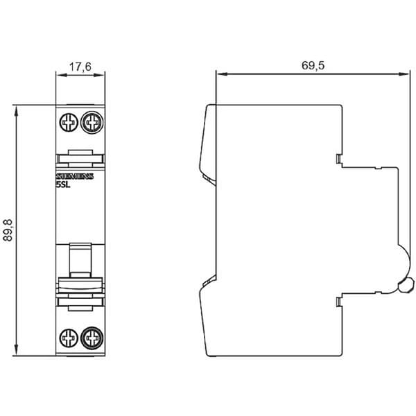 Siemens 5SL60166MC Automatsäkring 2-polig 16 A