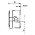 Miniatyrbild 2 av 3: Wiska COMBI 304 LG Avgreningsbox (L x B x H) 100 x 89 x 57 mm Grå IP66/IP67 5 st
