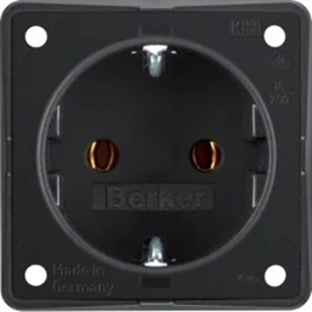 Berker Komplett Kontaktskydd Integro Flow Svart 947782503