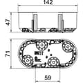 Miniatyrbild 2 av 3: OBO Bettermann 2003822 Hålvägg-enhetsdosa (Ø x D) 68 mm x 47 mm 10 st