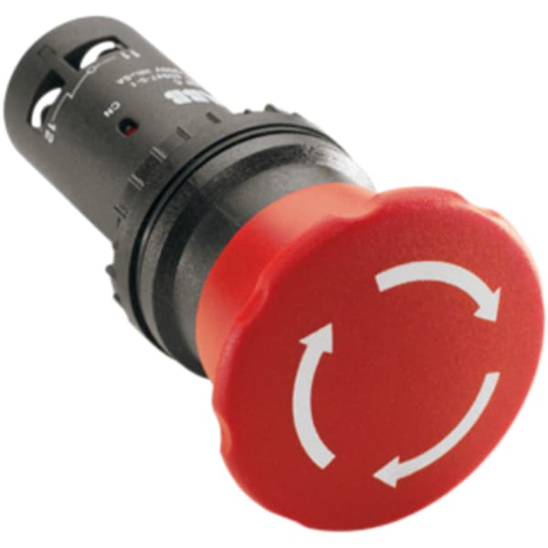 Nødstopp Rød 40mm vri retur CE4T-10R-02