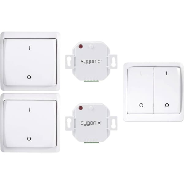RSL Knappset Inbyggnad, Ytmontering, Utanpåliggande 1 kanal, 2 kanaler Bryteffekt (max.) 2000 W Trådlös - Sändare räckv