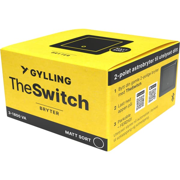TheSWITCH Bryter 2-pol Astro Matt Sort
