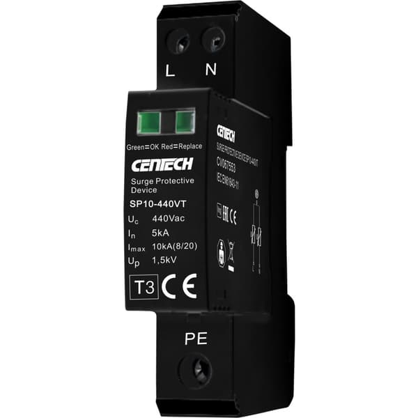 Overspenningsvern 2Pol type3 440V 1 modul m/relé