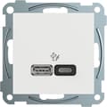 Miniatyrbilde 1 av 2: RS USB PD A+C lader 45W Renhvit Elko