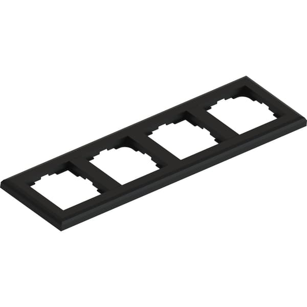 Namron Edge kombinasjonsplate 4-hull matt sort