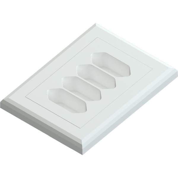 Namron Edge 4-veis Euro innfelt 1,5 polarhvit