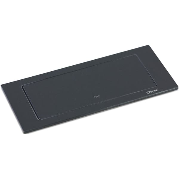 Evoline BackFlip Sort lakkert stål 2xstikk 1xUSB-C 2.1A