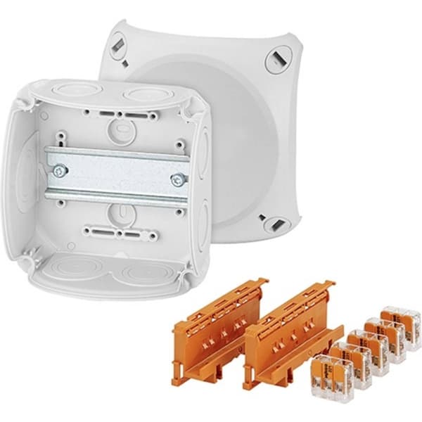Hensel 62000419 Avgreningsbox med skruvklämmor, Halogenfri (L x B) 130 mm x 130 mm 1 st