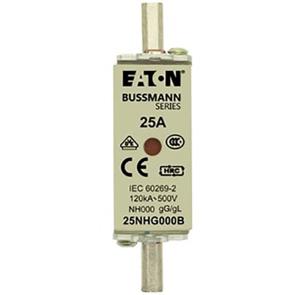 Eaton 25NHG000B NH säkring med mekanisk säkerhetsdisplay Säkringsstorlek = 000 25 A 500 V 3 st